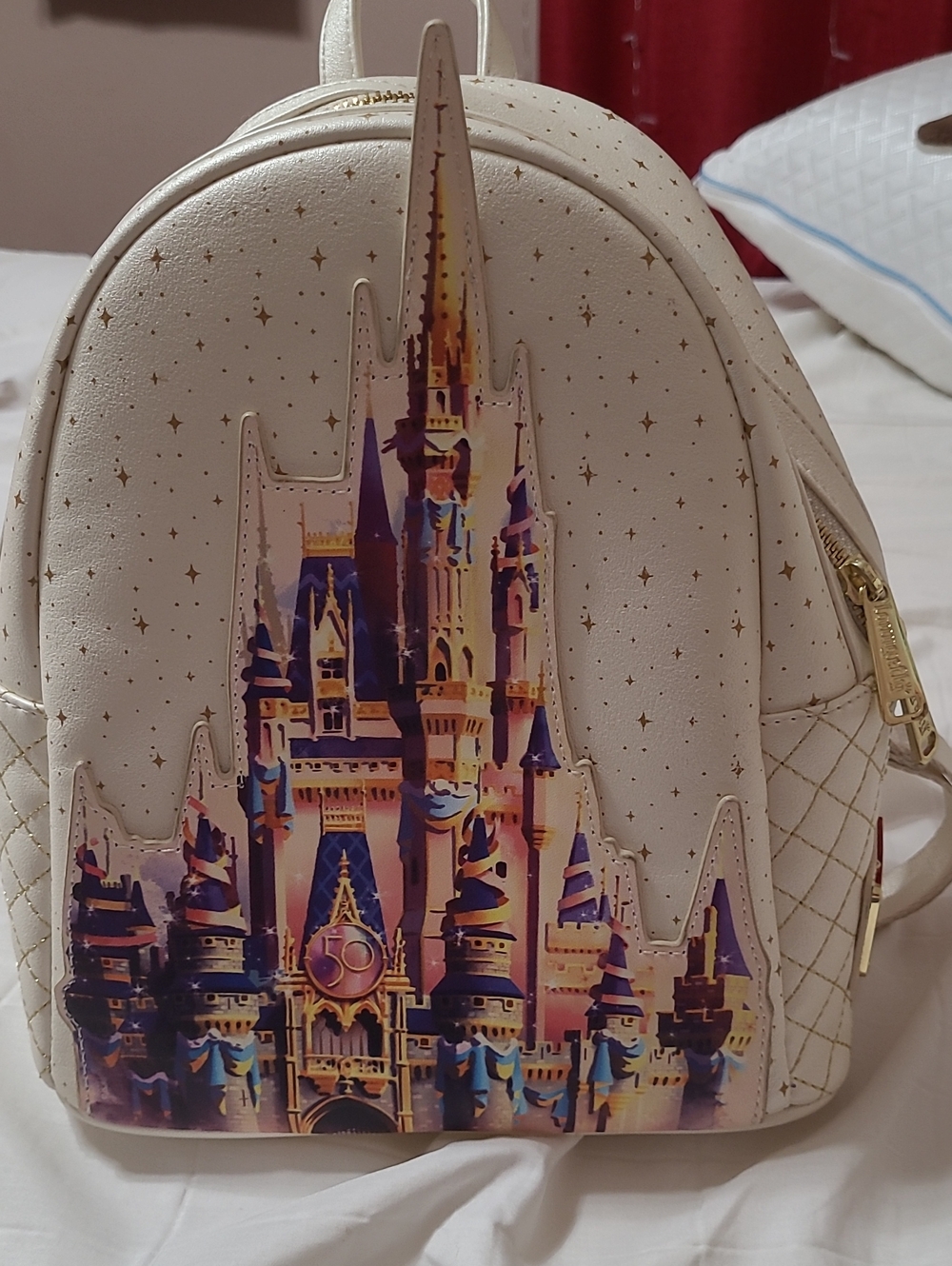 Disney 50th Anniversary Ivory Castle Print Mini Backpack - Women Bags